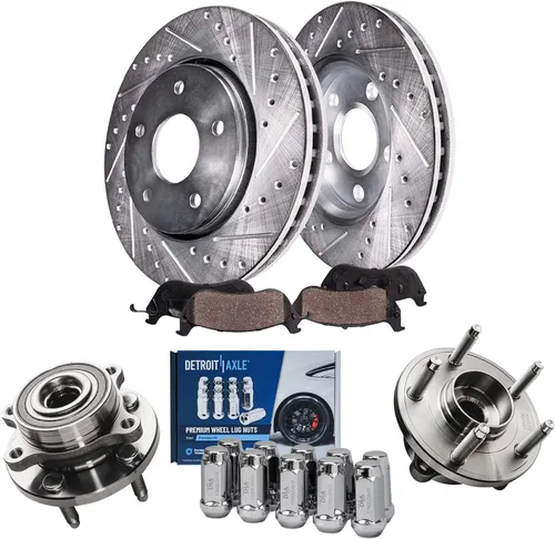 Vista 20 de Detroit Axle - Kit de frenos para Chevrolet Cruze 2011-2015 2013-2016 Sonic 2016 Cruze Limited Rotores de freno de disco ranurados perforados
