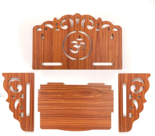 Vista 5 de Mesa colgante de madera para colgar en la pared, estante para almacenamiento y decoración de ídolos para oficina en casa y regalos