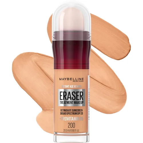 Vista 24 de Maybelline Instant Age Rewind Eraser Foundation con SPF 20 y provitamina B5 hidratante, 110, 1 unidad