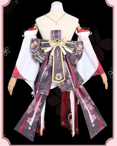 Vista 4 de DAZCOS Disfraz de cosplay de Genshin Impact Yae Miko de talla estadounidense para Halloween