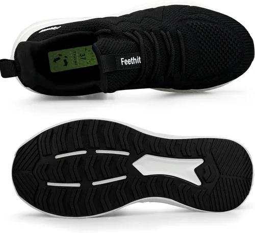 Vista 4 de Feethit Tenis de correr para mujer, ligeros, antideslizantes, cómodos, a la moda