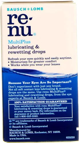 Vista 3 de Bausch & Lomb ReNu MultiPlus Gotas lubricantes y rehumectantes 0.27 onzas (paquete de 5)
