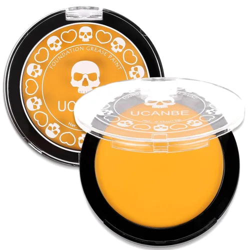 Vista 18 de UCANBE Base de maquillaje facial y corporal en crema negra, pintura de grasa profesional no tóxica, paleta de pintura facial para Halloween