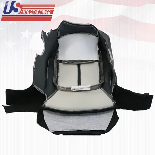 Vista 4 de 2011 2012 para Ford F250 F350 Lariat Driver-Passenger Bottom Funda de asiento de cuero negro