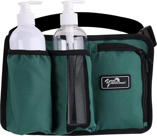 Vista 9 de Funda para botella de masaje, paquete de 2 botellas de aceite de masaje ajustables (verde, 1 botella)