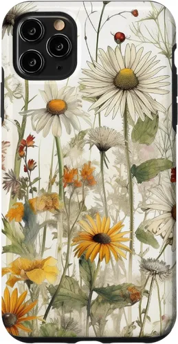 Vista 13 de Wildflowers Botanical Daisy Flowers Dandelion Dragonfly Case for iPhone 17