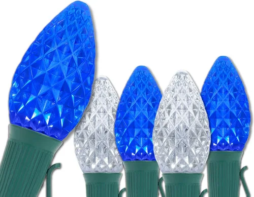 Vista 21 de Wintergreen Lighting C7 OptiCore Luces de Navidad Multicolor Comerciales - Cadena de luces LED de Navidad, luces navideñas al aire libre; cable Verde