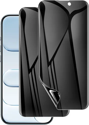 Vista 13 de LYWHL Paquete de 3 protectores de pantalla de privacidad para iPhone 12 Pro Max, protector de pantalla privada antiespía de vidrio templado para 12