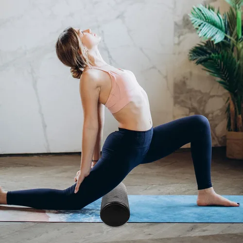 Vista 8 de Wakauto Rodillo de yoga EPP premium para tejido profundo músculo espalda cuello brazo pierna masaje palo para fitness pilates y terapia