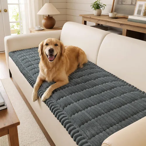 Vista 14 de decorUhome Funda de sofá para perros, funda antideslizante y mullida para sofá, para asiento, respaldo y reposabrazos, protector de sofá suave