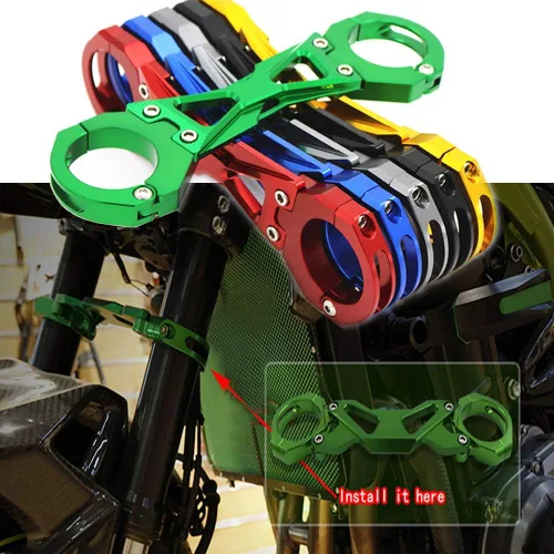 Vista 6 de Motocicleta Horquilla Suspensión Amortiguador Equilibrio Soporte Estabilizador Palanca para Kawasaki Z900 2017 - 2020 Accesorios (negro)