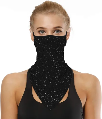 Vista 2 de YAYOUREL Polaina para el cuello, bandanas para hombres y mujeres, cubierta de bufanda para la cara con rayos UV, con agujero para las orejas