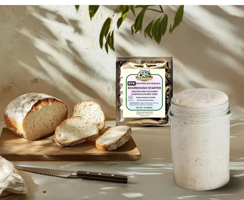 Vista 5 de Bakerdale Cultivo básico de masa madre de centeno natural deshidratado, sin OMG, fácil activación, apto para principiantes Auténtico iniciador
