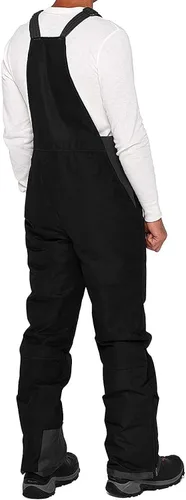 Vista 4 de BODOAO Pantalones de esquí para hombre, aislados, resistentes al agua, pantalones de esquí para nieve, overol de snowboard con aislamiento