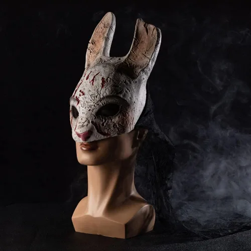 Vista 3 de A&C Hero - Máscara de la cazadora para cosplay, conejo, máscara de conejo, accesorios para mujeres y niñas