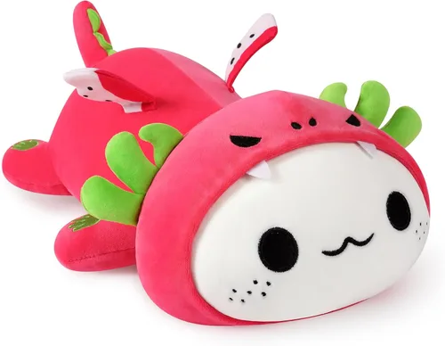 Vista 12 de Onsoyours Lindo Peluche de Axolotl, Suave Almohada de Peluche de Salamandra Animal de Peluche, Juguete de Peluche Kawaii para Niños