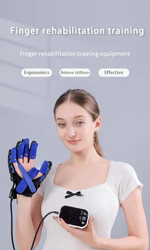 Vista 5 de Guantes de robot de rehabilitación de mano izquierda+derecha, equipo de rehabilitación de hemiplejia cerebral, dispositivo de rehabilitación