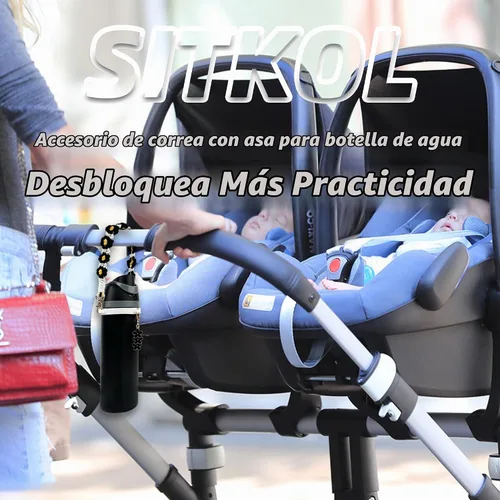 Vista 6 de Juego de correa para mango y dije para botella de agua Owala de 24 onzas, 32 onzas, 40 onzas, Owala Kids, vaso de café Owala FreeSip, incluye correa