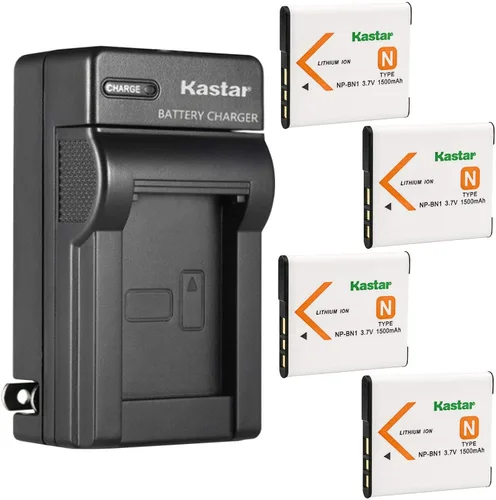 Vista 7 de Kastar - Cargador de batería para Sony NP-BN1, batería tipo N, Sony BC-CSN, cargador BC-CSNB, Sony Cyber-Shot DSC-WX80, Cyber-Shot DSC-WX100