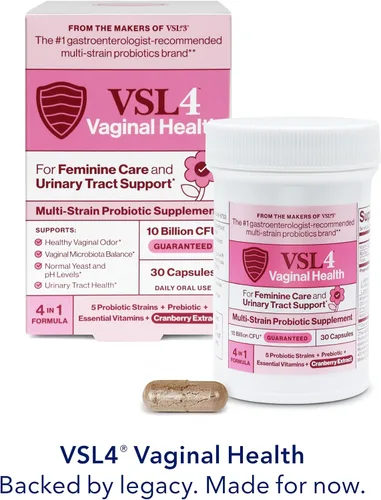 Vista 3 de VSL4® Vaginal Health Suplemento probiótico diario para la salud de la mujer y apoyo del tracto urinario* - 10B UFC - Fórmula 4 en 1 con probióticos