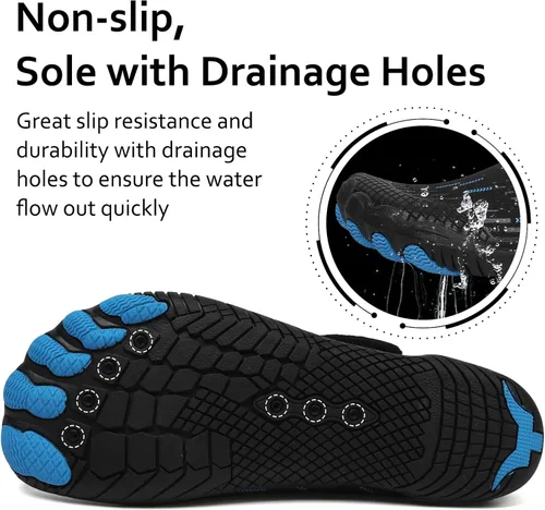 Vista 5 de Zapatos de agua para hombre y mujer, secado rápido, para natación, playa, piscina, calcetines de yoga para senderismo, caminar, buceo, surf