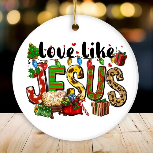 Vista 7 de Adornos de Navidad con temática religiosa, decoraciones de Natividad y Jesucristo