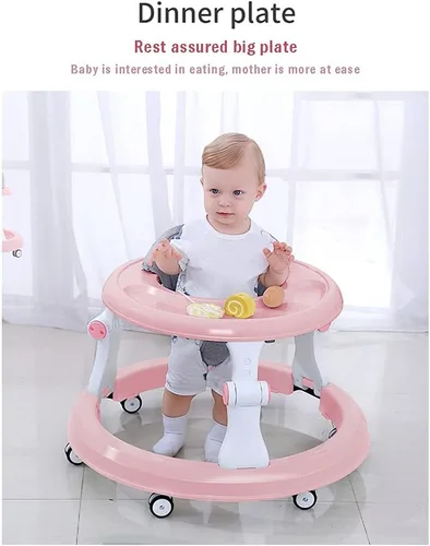 Vista 2 de KITCISSL Andador para bebés, andadores para bebés, esenciales para bebés, andadores para niños y niñas, caminantes de bebé de primera calidad, Negro