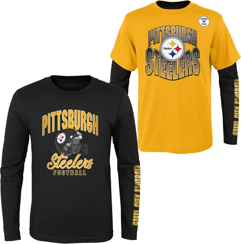 Vista 24 de NFL Conjunto de 3 Camisetas y Camisas de Manga Larga para Niños y Jóvenes 8-20, Colores del Equipo del Día del Juego
