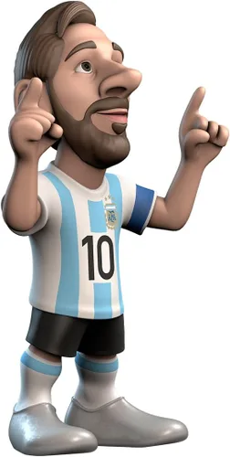 Vista 3 de MINIX COLLECTIBLE FIGURINES - Lionel Messi, figura oficial de Argentina, deportiva coleccionable de 4.7 in, regalo único de fútbol para todas