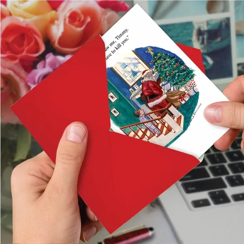 Vista 6 de NobleWorks Tarjeta de felicitación de Navidad histérica con sobre de 5 x 7 pulgadas (1 tarjeta) Merry Christmas Holiday Im Sorry Timmy 1603
