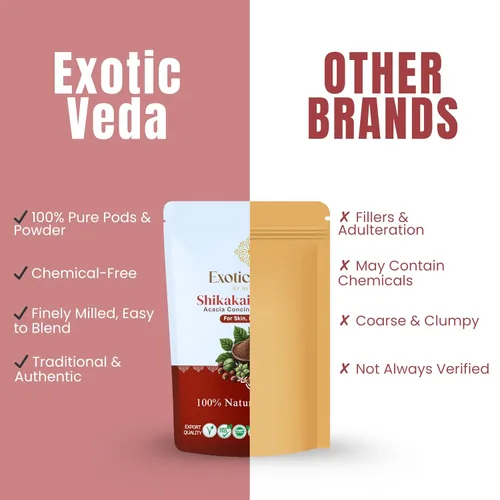 Vista 6 de Shikakai Powder 100% puro y natural - Limpiador y acondicionador ayurvédico sin químicos - Nutre el cabello, mejora el brillo, la suavidad
