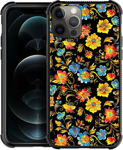 Vista 9 de ZHEGAILIAN Funda compatible con iPhone 12 Mini, fundas de cristal de color caballo de baile, parte trasera de vidrio templado+funda protectora