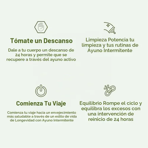 Vista 5 de Kit de ayuno Prolon de 1 día para reinicio Ayuno con alimentos Apoya el envejecimiento saludable y el control de peso Comidas y snacks bajos