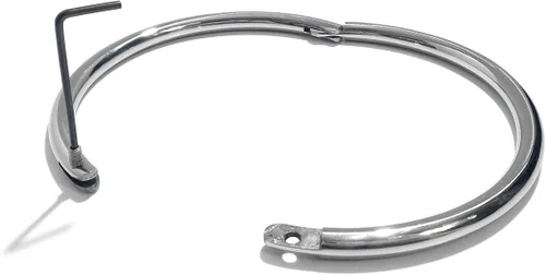 Vista 6 de Gargantilla Eternity de acero inoxidable pulido de 18 pulgadas, collar de día, collar de metal, collar de 0.315in - CuffStore