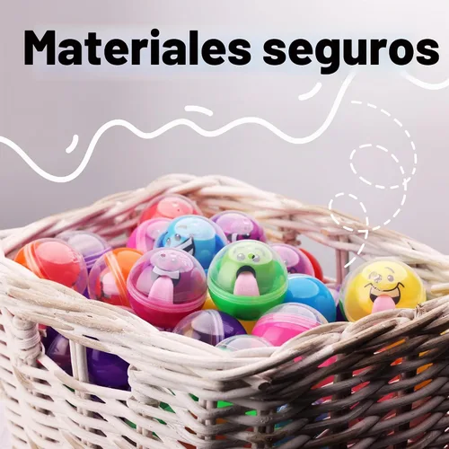 Vista 5 de Máquina expendedora de cápsulas, cápsulas redondas translúcidas vacías 100 unidades de 2 pulgadas – Cápsulas de máquina de chicles a granel