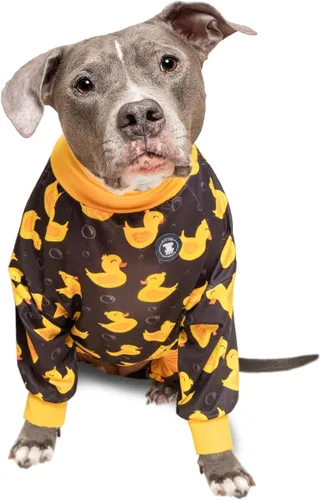 Vista 11 de Pittie Clothing Pijamas para Perro Pit Bull – Mameluco para Perro de Cobertura Completa, Ropa de Pijama Suave para Razas Medianas, Grandes, XL y XXL