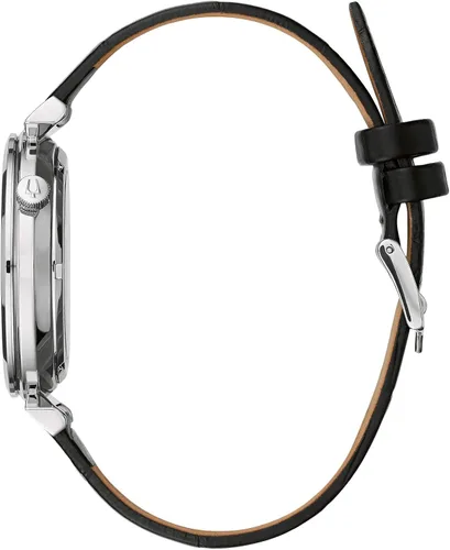 Vista 2 de Bulova Reloj clásico Regatta Slim automático con correa de cuero para hombre