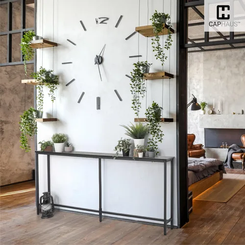 Vista 8 de CAPHAUS Mesa de consola estrecha y larga de 47 pulgadas para entrada, sofá de diseño clásico, mesa estrecha y larga para sala de estar, mesa