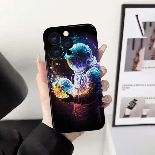 Vista 3 de ZHEGAILIAN Funda compatible con iPhone 11 Pro, funda de planeta astronauta para iPhone 11 Pro, funda suave de TPU con proceso de impresión 3D