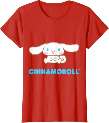 Vista 86 de Cinnamoroll Character Front and Back T-Shirt S Negro