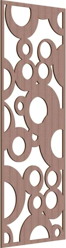Vista 47 de 9 3/8"W x 24 3/8"H x 1/4"T Farwell Decorativos Paneles de Pared de Madera Calado, Hickory