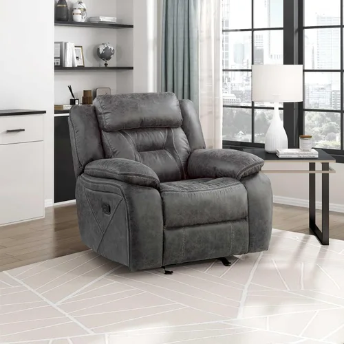 Vista 12 de Homelegance Sofá reclinable, sofá reclinable doble manual de microfibra pulida, marrón oscuro