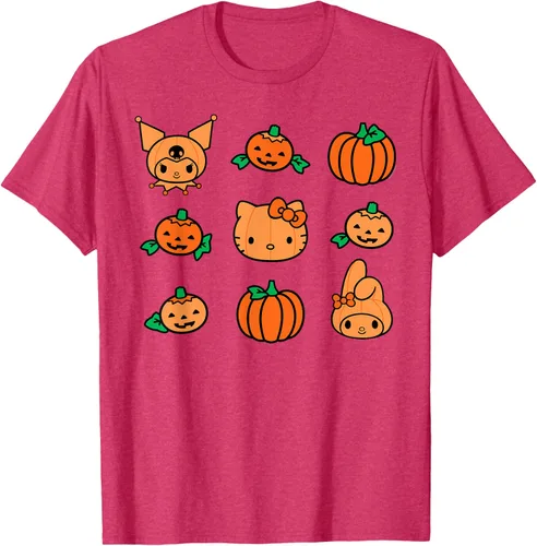 Vista 19 de Camiseta de Halloween Hello Kitty My Melody Kuromi Pumpkins