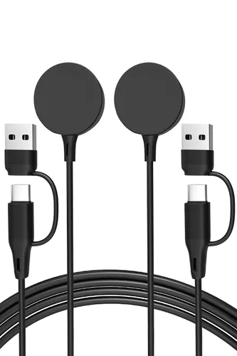 Vista 9 de Cable USB compatible con Samsung Galaxy Watch7/Ultra/6/6 Classic/5/5 Pro/4/4 Classic/3/Fe/Active 2/Cargador activo Base de carga inalámbrica