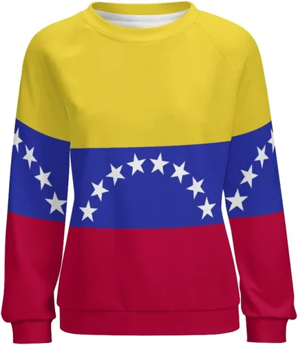 Vista 4 de Suéter casual de manga larga con cuello redondo y raglán de los Estados Unidos para mujer
