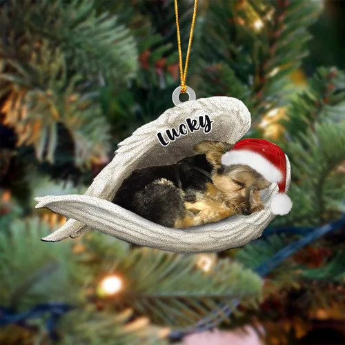 Vista 70 de Ángel durmiente de Afghan Hound para Navidad, adorno personalizado con el nombre del perro, adorno de Navidad personalizado para amantes de perros