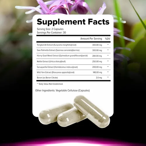 Vista 2 de Potenciador de testosterona para hombres - Suplemento potenciador masculino en pastillas - Flujo sanguíneo de acción rápida, crecimiento muscular