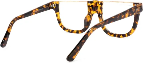 Vista 5 de Zeelool Elegantes lentes semimirregulares de acetato de gran tamaño para hombres y mujeres con lente transparente sin receta North HP0223 tamaño más