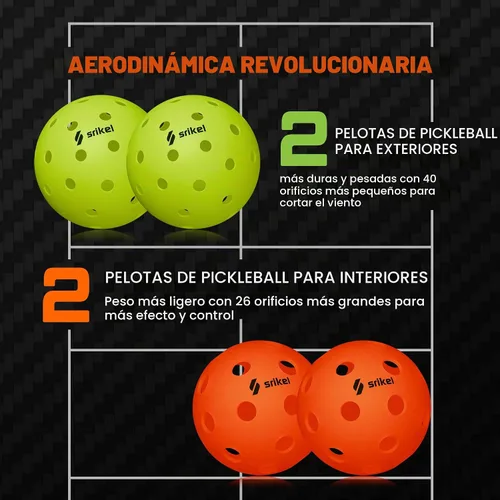 Vista 4 de Paletas de pickleball Srikel, pala de pickleball de fibra de carbono Raw T700, núcleo de polímero de poder de 16mm, raquetas profesionales para gran