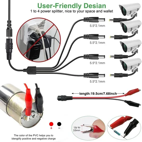 Vista 4 de Fuente de alimentación universal 3V~24V 3A 72W variable ajustable 3V 5V 9V 12V 18V 20V 24V adaptador cargador AC/DC, convertidor de 100V-240V AC a
